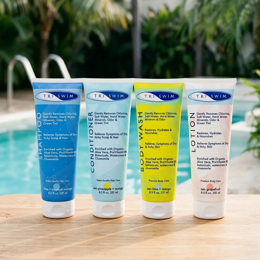 TRISWIM combo loại bỏ clo và chloramine cho người bơi lội