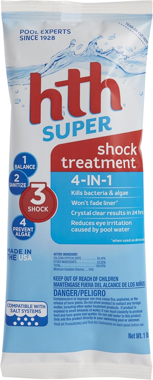 HTH Super Shock – Sản Phẩm Chuyên Dụng Shock Hồ Bơi 4-in-1 (450g)